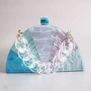 Handmade Resin Jewelry Box Irregular Shape Artistic Home Decor <b>Craft</b> Wooden Pattern Clutch - Product Image 5
