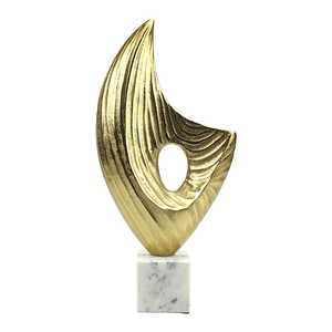 Modern Aluminium Sculpture 43cm H X 8cm W X 21cm L Handmade Art Decor for Living Room/Tabletop Durable & Eco-Friendly - Product Image 1