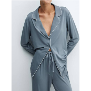 ชุดนอนผ้าฝ้ายออร์แกนิค 100% เนื้อผ้านุ่มหรูหรา อุ่นสบาย ระบายอากาศได้ดี  รับผลิตตามแบบ OEM/ODM พร้อมบริการสกรีนโลโก้ - Product Image 4