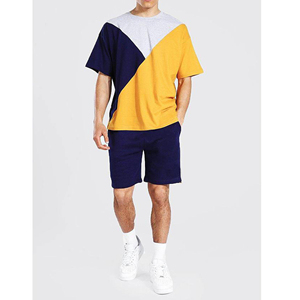 เสื้อยืดและกางเกงขาสั้นชุดเซ็ตแฟชั่นฤดูร้อนสไตล์สตรีทแวร์ ผ้าฝ้าย 100% สำหรับผู้ชาย ชุดเซ็ตกางเกงขาสั้นและเสื้อยืดแบบยูนิเซ็กซ์ สกรีนโลโก้ได้ - Product Image 1
