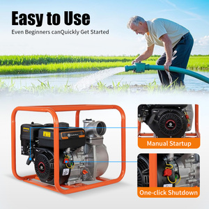Bomba de Agua Limpia Autocebante de Gasolina con Motor NHD170F de 7.5HP y 212cc, Elevación de 25m, Arranque por Retroceso, para Uso en Riego - Product Image 5