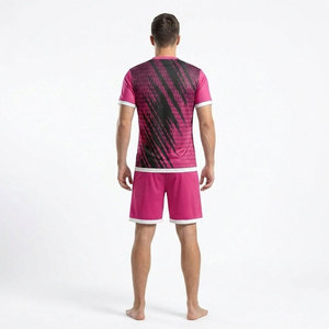 Ventes en gros de maillots de football pour hommes en polyester 100% personnalisés et bon marché, ensembles de maillots de football respirants, sublimation, service OEM pour adultes - Product Image 2