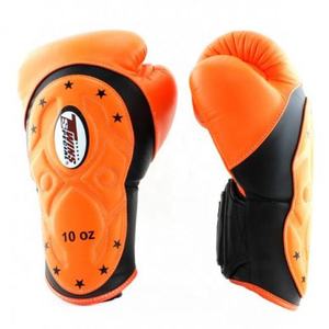 Gants de boxe jumeaux très demandés, personnalisés, 100% cuir véritable, fermeture auto-agrippante antidérapante, pour Muay Thai, Sanda et arts martiaux - Product Image 4