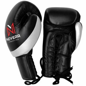 Gants de boxe en cuir véritable personnalisés en gros, à séchage rapide et anti-humidité, pour hommes et femmes, pour le kickboxing, le Muay Thai et le sparring - Product Image 5