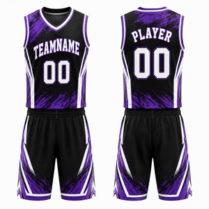 Uniforme de Baloncesto Personalizado con Nombre de Jugador, Conjunto de Camiseta y Pantalones Cortos Sublimados para Equipo, Secado Rápido, Poliéster/Nailon, Fabricante OEM ODM - Product Image 1