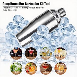 Set Professionale da Barman 12 Pezzi con Shaker Boston, Accessori per Cocktail e Drink Misti, Inclusi Supporto, Colino e Jigger - Product Image 6