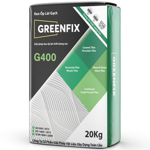 GREENFIX C1T Mortier à base de ciment pour carrelage, adhésif à forte adhérence, écologique, durable, sable fin, sac de 20 kg, usage intérieur, Phu - Product Image 3
