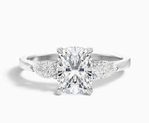Cushion Cut Moissanite Gemstone <b>Ring</b> <b>925</b> Sterling <b>Silver</b> White Gold Plated Luxury Engagement Wedding Party <b>Ring</b> - Product Image 2