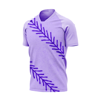 Maillots de football imprimés en gros 100 % polyester à manches courtes, séchage rapide, respirants, antibactériens, couleurs et logo personnalisables