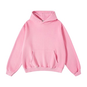 Sweat à capuche oversize en molleton bouclette pour homme, pull d'été avec poche kangourou, poignets côtelés, séchage rapide - Product Image 1