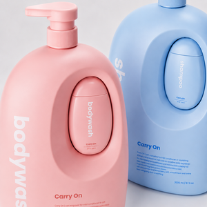 Custom HDPE Plastic Oval <b>Shampoo</b> Bottle 2000ml Pastel Color Pump <b>Dispenser</b> with Mini Travel Bottle for Body Wash <b>Conditioner</b> Vie - Product Image 4