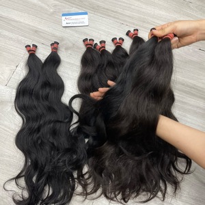 Extensiones de Cabello Naturales Onduladas Negras en Oferta, Cabello Real de Alta Calidad, Producto Más Vendido - Product Image 4
