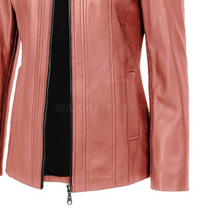 Service OEM ODM disponible. Veste en cuir pour femme, design moderne, matériaux de qualité supérieure et idéale pour tous les jours. - Product Image 6