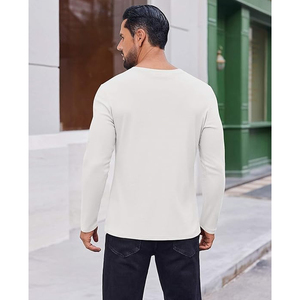 เสื้อยืดกีฬาผู้ชายคุณภาพสูงขายส่ง แห้งเร็ว สวมใส่สบาย สำหรับฝึกซ้อม  รับสกรีนโลโก้ เสื้อยืดแขนยาวเปล่า รับพิมพ์โลโก้ตามสั่ง - Product Image 5