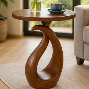 Table d'appoint en bois massif en gros, table d'appoint moderne, tabourets, décoration de salon, table sculpturale, décoration de la maison, meubles - Product Image 4