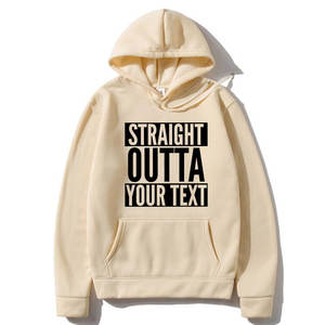 เสื้อฮู้ดดี้พิมพ์ลายตัวอักษรแบบกำหนดเองสำหรับผู้ชายและผู้หญิง ผ้าฟลีซคอตตอน แบรนด์ NWA รุ่น Novelty ทรงโอเวอร์ไซส์ สไตล์สตรีทแวร์ - Product Image 3