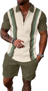Men Summer <b>Knitted</b> Embroidered 100% Cotton Quick Dry Short Sleeve Custom Logo Joggers Suits <b>Set</b> Shirt and Short <b>Set</b> - Product Image 6
