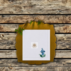 Serviette en lin avec broderie de clochettes, style floral naturel, idéale pour les événements rustiques et en plein air - Product Image 2