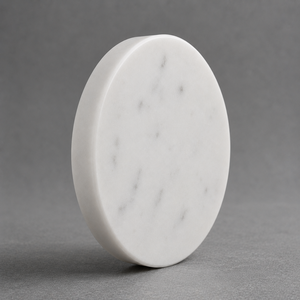 Premium White Marble Round <b>Coaster</b> Handmade Natural Stone Cup Mat <b>Drink</b> <b>Coaster</b> for Dining Table Kitchen Office Marble <b>Coasters</b> - Product Image 2