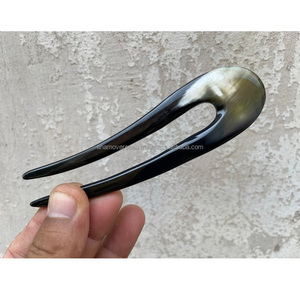 Accessoires de cheveux en corne de buffle personnalisés | Épingle à cheveux en matériau naturel | Options personnalisées - Product Image 4