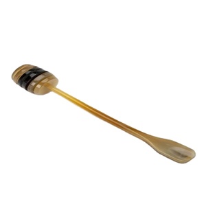 Nouvelle arrivée mini corne de buffle naturelle personnalisée miel louche bâtons usine poli style nautique meilleure qualité - Product Image 1