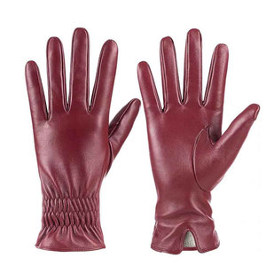 Gants de style classique en cuir véritable de qualité supérieure, compatibles avec les écrans tactiles, doublés, respirants, confortables, durables, pour le sport et les loisirs - Product Image 1