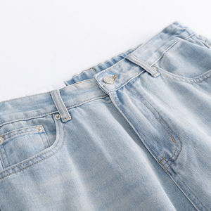 Jean ample décontracté en denim délavé clair pour homme, style streetwear américain 2026 – Idéal hiver, printemps, automne - Product Image 3