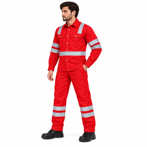 Custom Men <b>Flame</b> Resistant Suit Reflective Safety Workwear Set Industrial FR <b>Shirt</b> Pants Custom Mens FR Uniforce International - Product Image 5