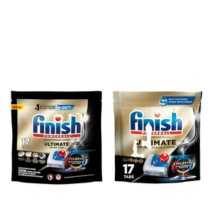 Cápsulas para Lavavajillas Finish Ultimate, Detergente para Lavavajillas Sin Enjuague Previo, Elimina las Manchas Difíciles, con Tecnología CycleSync - Product Image 1