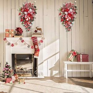 Christmas Candy Inspired Wreath Garlands for Front Door Wall Hanging Home Decorative Wreaths & Swags - Product Image 5
