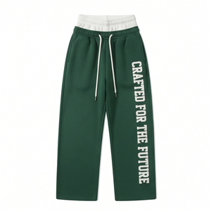 Double Waist Sweatpants <b>Men</b> Women Oversized Streetwear Drawstring Waist Embroidery <b>Sweat</b> <b>Pants</b> Unisex Baggy Double Waist <b>Pants</b> - Product Image 1