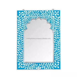 Espejo de pared tradicional de madera de alta calidad, marco de incrustaciones de hueso redondo, decoración del hogar con incrustaciones de hueso de buena calidad - Product Image 2