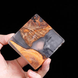 Creative High Quality Eco-Friendly Resin Wood Coasters Classic Style Housewarming Gift for New House Apartment <b>Bar</b> Coasters - Product Image 2
