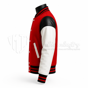 Chaqueta Universitaria Personalizada, Cuerpo de Lana, Mangas de Cuero, Chaqueta de Béisbol Estilo Letterman, Fabricante de Marca Privada OEM - Product Image 5