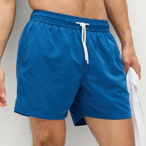 Pantalones Cortos de Baño para Hombre, Verano 2026, Venta Caliente, Personalizables al por Mayor, Lisos, a la Moda, Cómodos, con Dos Bolsillos y Cordón Ajustable - Product Image 5