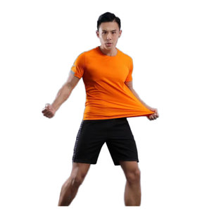 Camiseta Deportiva Personalizada para Hombre, de Spandex y Poliéster, de Secado Rápido, Manga Corta, Cuello Redondo, para Entrenamiento, Tallas Grandes, Proveedor de Logotipos Personalizados - Product Image 3