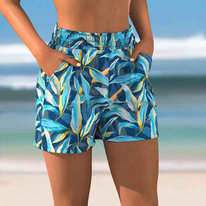 Custom Women Casual Swim Shorts Quick Dry Sublimated Floral Print Beach Shorts Drawstring Comfort Fit Summer Swimwear - Product Image 3