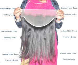 Venta al por mayor de cabello humano indio frontal 13*6 de alta calidad, liso, de color natural, suave, sin procesar, para extensiones. - Product Image 3