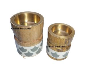 Quemador de incienso Bakhoor Mubakhar de madera natural con diseño de resina, inserto de latón, decoración para el hogar, quemador de fragancias al mejor precio. - Product Image 1