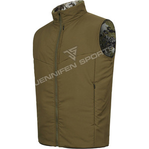 Gilet de chasse personnalisé de haute qualité en tissu softshell 100% durable avec design matelassé - Product Image 3