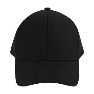Casquette de baseball noire à 6 panneaux, respirante, en maille, ajustée, unisexe, pour l'extérieur, style décontracté, printemps-été - Product Image 3