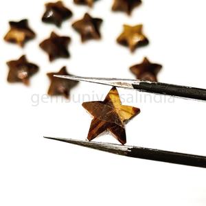 Amuletos de piedras preciosas talladas a mano con forma de estrella de ojo de tigre Natural, talla de estrella de ojo de tigre de 10mm para fabricación de joyas a precio al por mayor a granel - Product Image 6