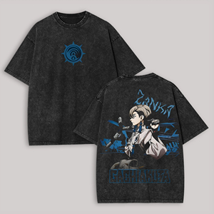 Camiseta Oversize de Algodón Estampada Personalizada de Alta Calidad con Diseño Gráfico de Peces Japoneses en la Espalda, Estilo Urbano, Ajuste Holgado y Transpirable - Product Image 2