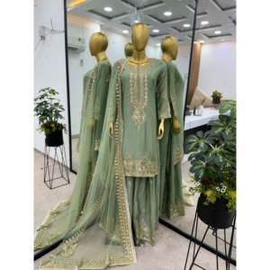 ชุดปาร์ตี้พร้อมสวมใส่ขนาด XL เย็บด้านบนด้านล่างและ dupatta - Product Image 2