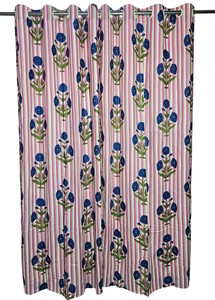 100% Cotton Handblock Printed <b>Curtains</b> for Living room and Home - Best Price and All Sizes Available - Product Image 3