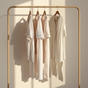 Peignoir en lin pour femme à manches longues, longueur genou, doux, respirant, léger, pour la maison, vêtement de nuit, robe de détente pour le printemps, l'été et l'automne - Product Image 5