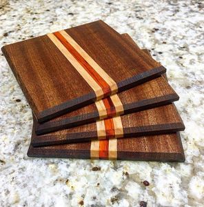 Juego de posavasos de madera hechos a mano para el hogar, cocina, mesa de comedor, mesa de café, restaurante, bar y oficina, protección contra el calor. - Product Image 2