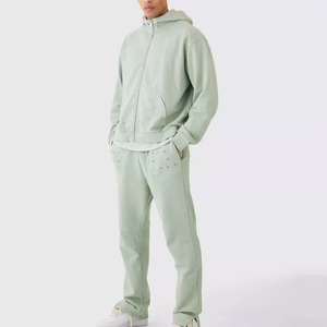 Nuevo Diseño, Chándal Informal con Capucha de Invierno de Primera Calidad, Lavado Ácido, Estilo Desgastado, Transpirable, 100% Algodón, para Hombre - Product Image 1