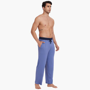 <b>Men's</b> Lounge Pants Soft Bamboo Viscose Custom Logo Elastic Waistband Sleep Bottom Pants Breathable Eco-Friendly Nightwear <b>Pajama</b> - Product Image 4