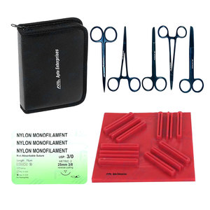 ชุดฝึกหัดทางการแพทย์แบบมืออาชีพชุดเย็บแผลเครื่องมือทางการแพทย์ชุดฝึกเย็บแฮนด์เมดพร้อมเครื่องมือสแตนเลส - Product Image 1